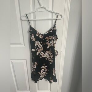 Dynamite Black Floral Mini Dress